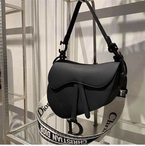 dior black leather saddle bag|dior saddle bag original.